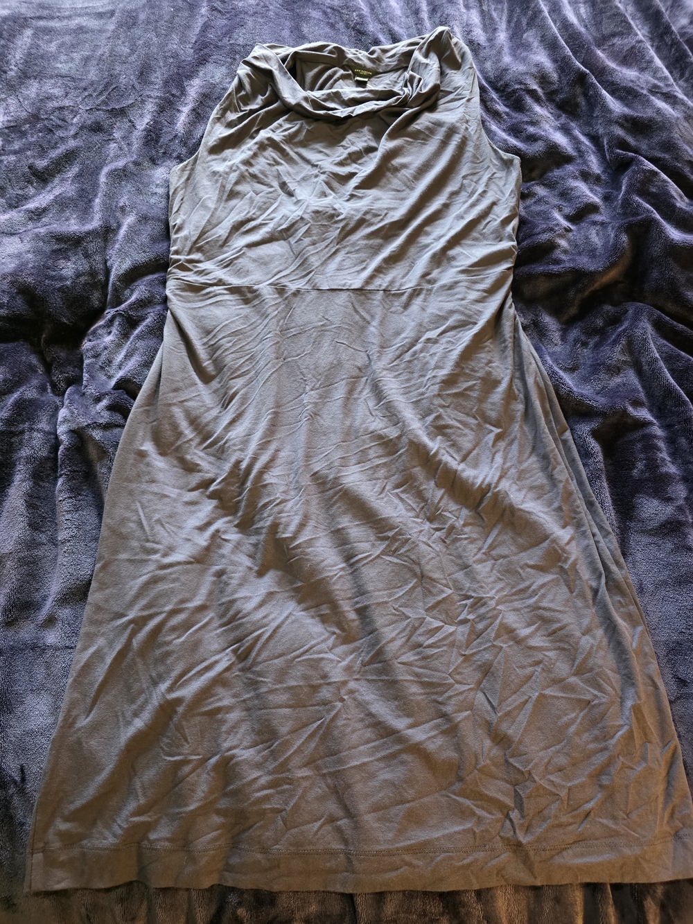 Ann Taylor Size 4 Purple Sleeveless Cowl Neck Stretch Dress